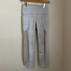 Athleta Women’s Mid Rise Side Pocket Mesh Panels 23”Leggings in Gray, Size Small
